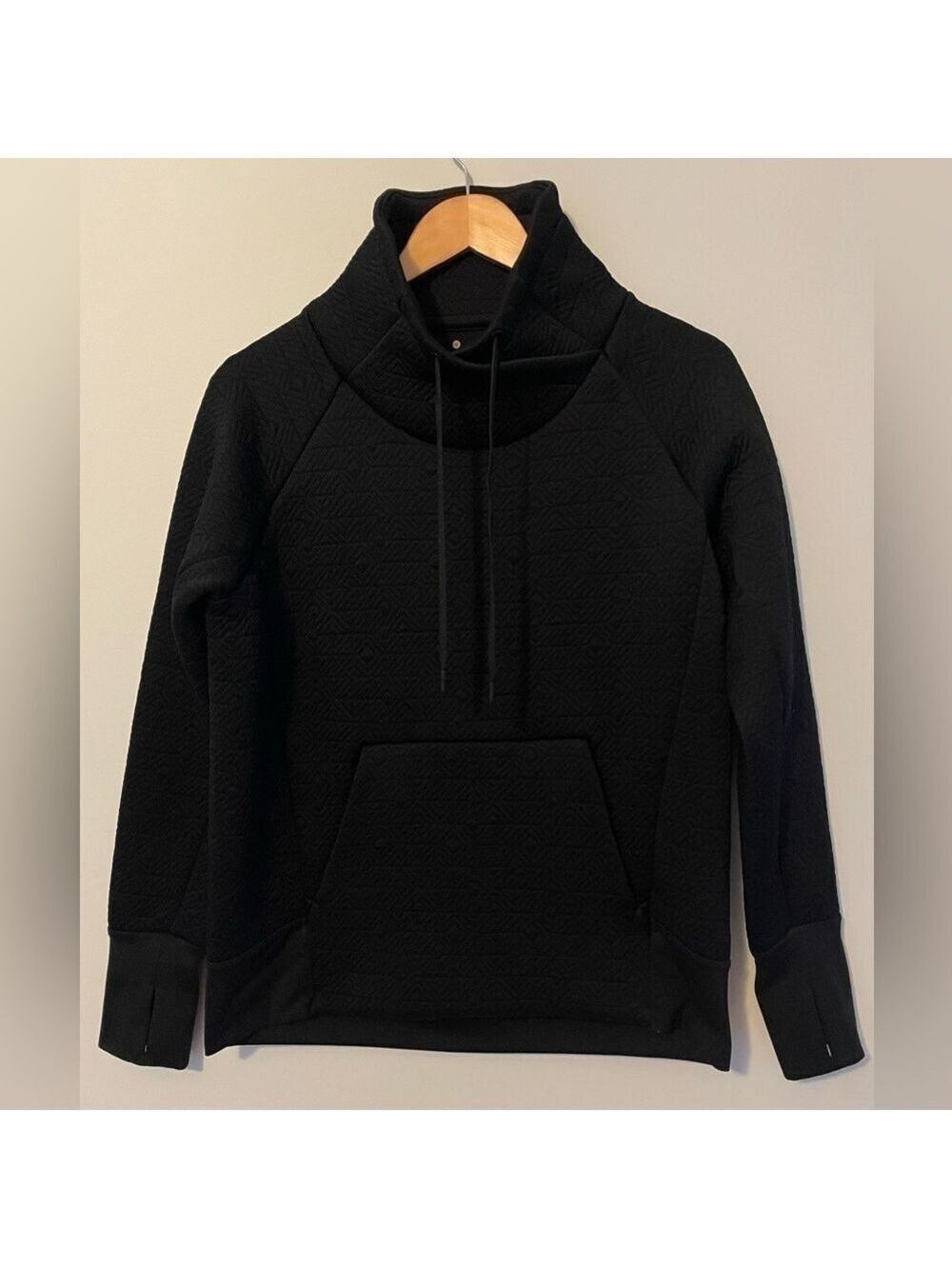 Athleta Jacquard Elevation Pullover Black Extra Small